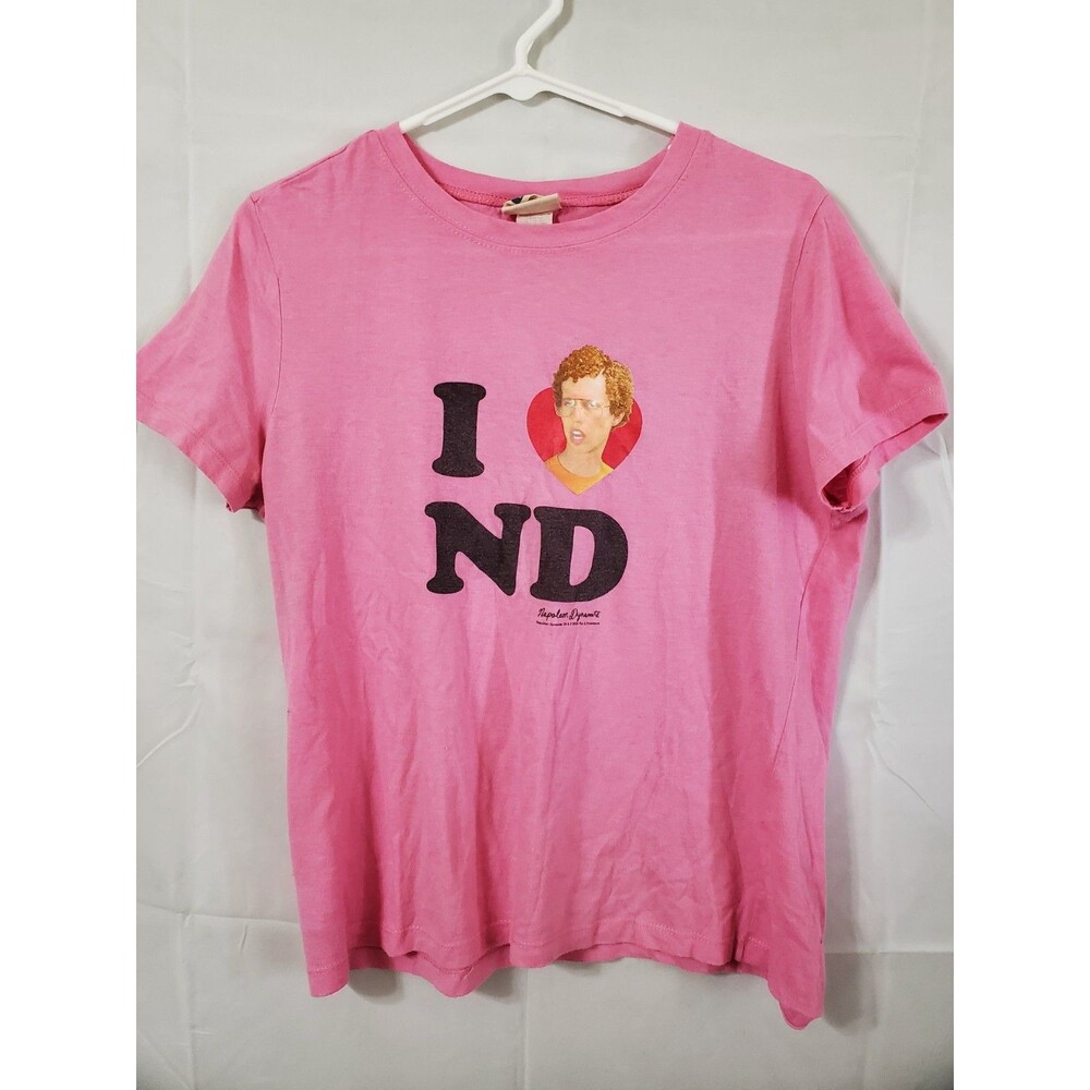Vintage Napolean Dynamite I Love ND Mighty Fine Brand T Shirt Pink Youth Size XL